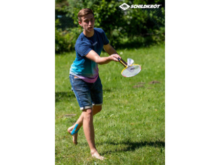 SCHILDKRÖT Set de badminton 2 joueurs, rouge / jaune