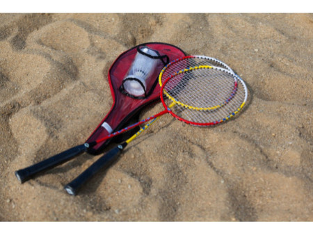 SCHILDKRÖT Set de badminton 2 joueurs, rouge / jaune