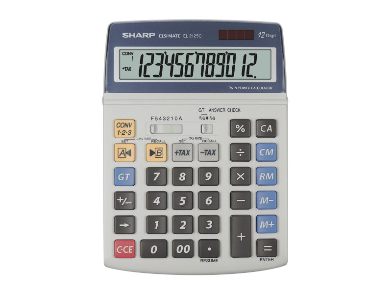 SHARP calculatrice de bureau EL-2125C alimentation solaire