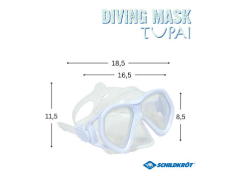 SCHILDKRÖT Masque de plongée pour adultes 'Tupai', noir/gris