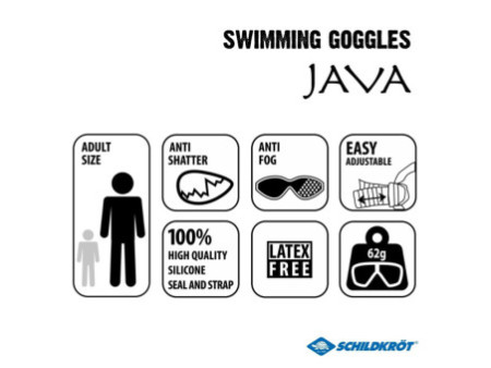 SCHILDKRÖT Lunettes de piscine pour adultes 'Java', noir