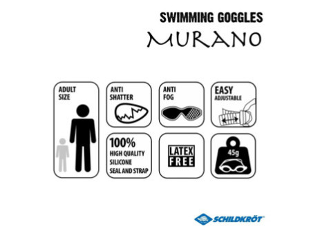 SCHILDKRÖT Lunettes de piscine pour adultes 'Murano', blanc/