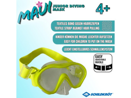 SCHILDKRÖT Masque de plongée junior 'MAUI', jaune