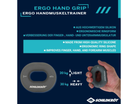 SCHILDKRÖT Anneau de musculation Ergo, set de 2, bleu/gris