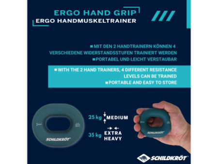 SCHILDKRÖT Anneau de musculation Ergo, set de 2, bleu/gris