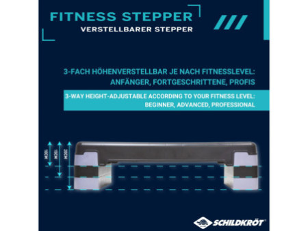 SCHILDKRÖT Stepper de fitness, bleu/gris