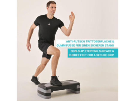 SCHILDKRÖT Stepper de fitness, bleu/gris