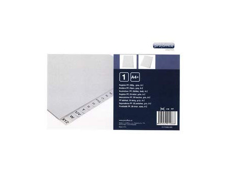 proOFFICE Intercalaires en plastique, A-Z, A4, 20 touches