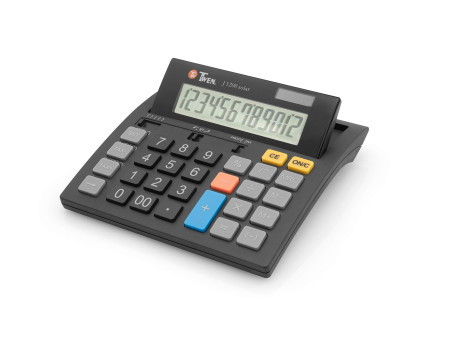TWEN Calculatrice de bureau J-1200 solar, 12 carac.