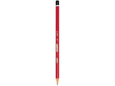 BIC Crayon Gilbert 33, dureté: HB, rond, laqué en rouge