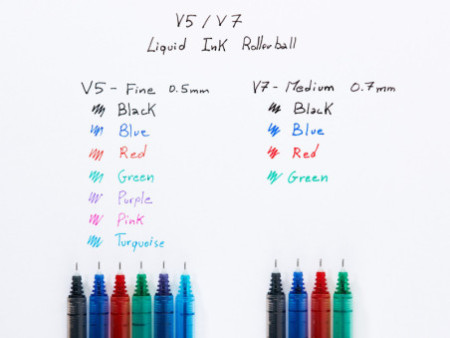 PILOT Stylo roller Hi-Tecpoint V5, étui de 4, assorti