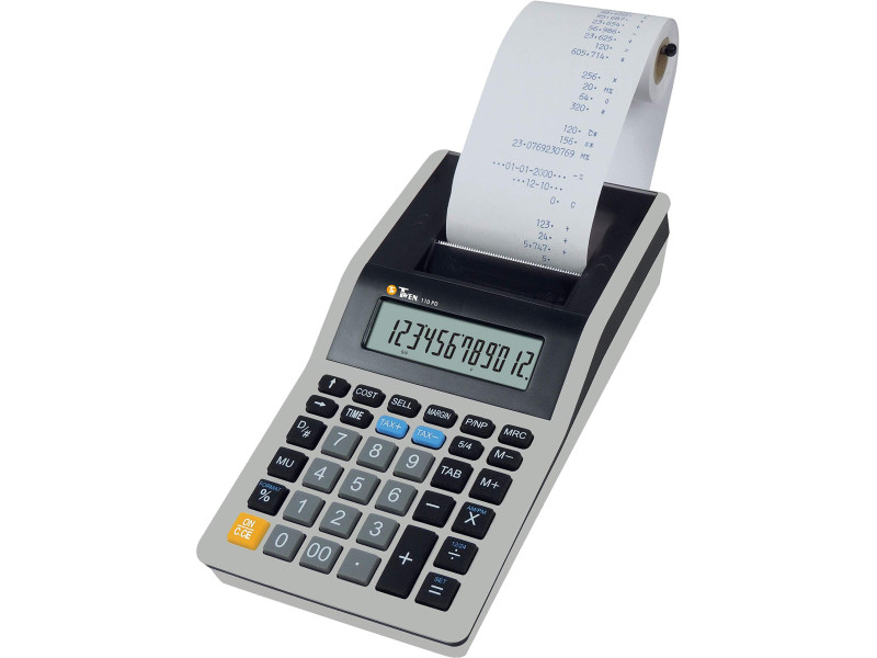 TWEN Calculatrice imprimante 110 PD, gris / noir
