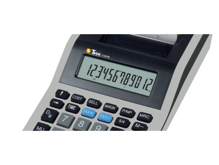 TWEN Calculatrice imprimante 110 PD, gris / noir