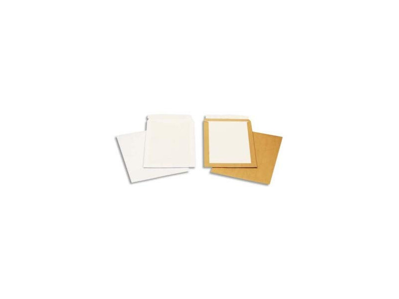 GPV Pochettes dos carton, 24, 260 x 330 mm, kraft brun