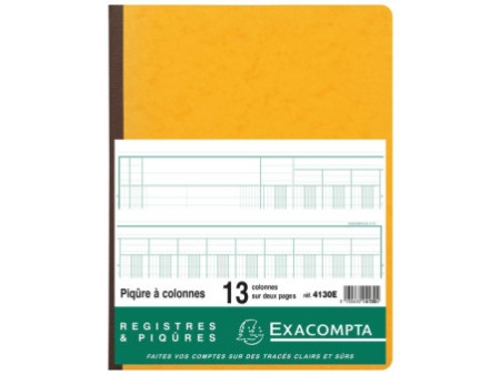 EXACOMPTA Piqûre à colonnes, 13 colonnes, 33 lignes