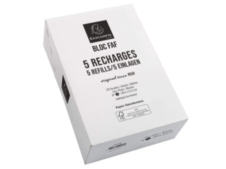 EXACOMPTA Recharge de feuilles 'BLOC FAF', no.3, uni