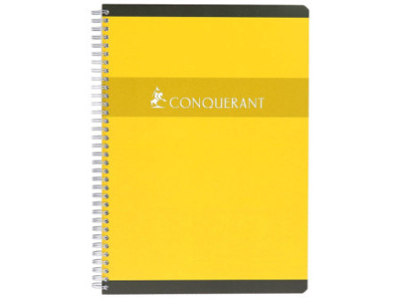 CONQUERANT SEPT Cahier reliure intégrale, A4, quadrillé 5x5