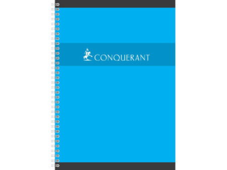 CONQUERANT SEPT Cahier reliure intégrale, A4, quadrillé 5x5