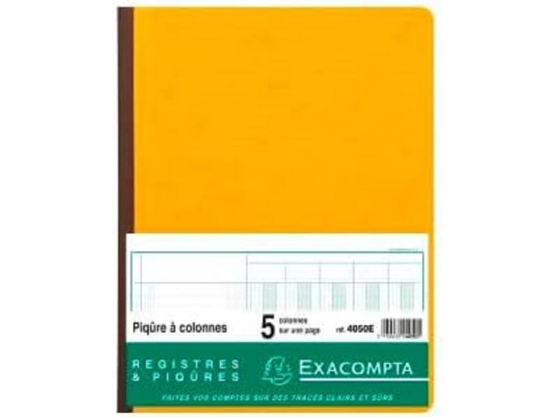 EXACOMPTA Piqûre à colonnes, 5 colonnes, 31 lignes