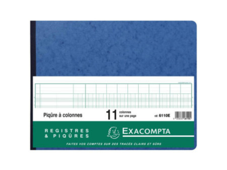 EXACOMPTA Piqûre à colonnes, 11 colonnes, 24 lignes