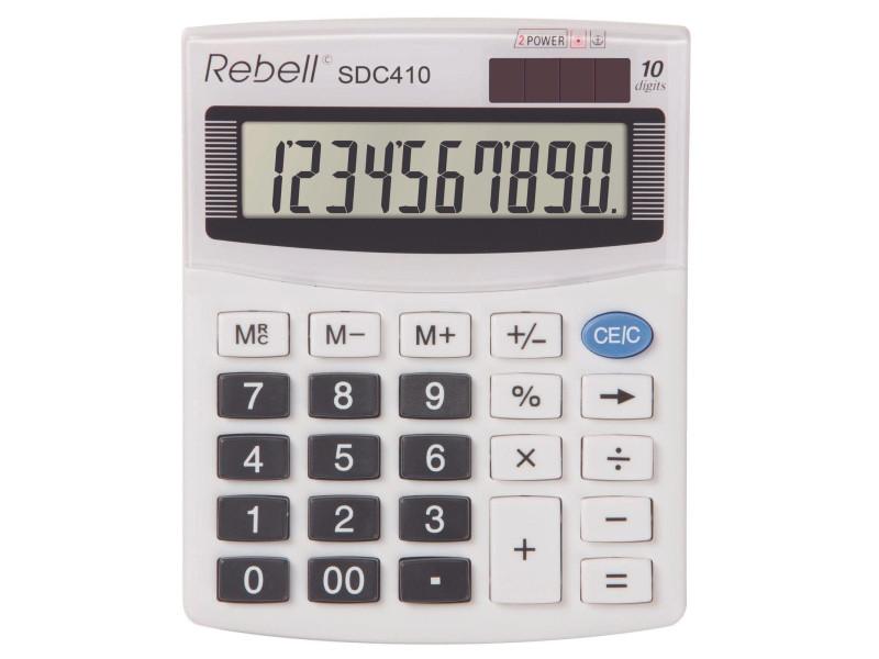 Rebell Calculatrice de bureau SDC 410, blanc