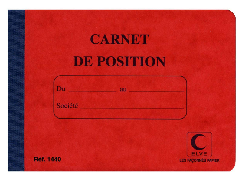 ELVE Carnet de position de compte, 114 x 156 mm