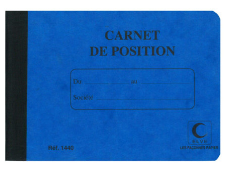 ELVE Carnet de position de compte, 114 x 156 mm