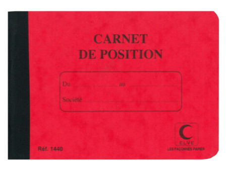 ELVE Carnet de position de compte, 114 x 156 mm
