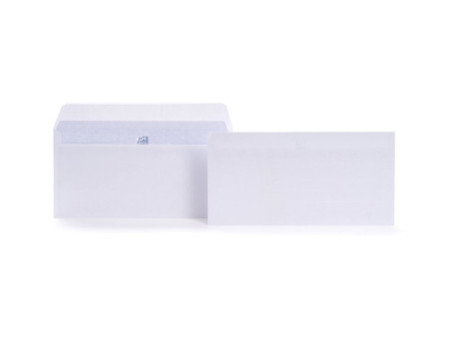 Oxford Enveloppes Velin, DL, blanches, sans fenêtre