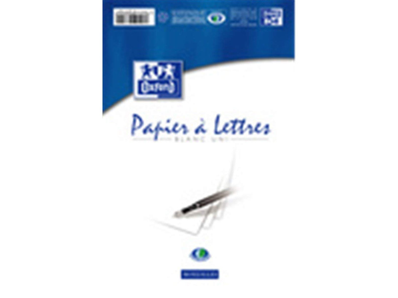 Oxford Bloc de correspondance, A5, blanc, ligné,