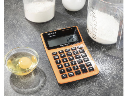 OLYMPIA Calculatrice de bureau LCD 1000P, solaire/pile