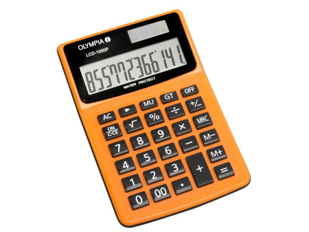 OLYMPIA Calculatrice de bureau LCD 1000P, solaire/pile