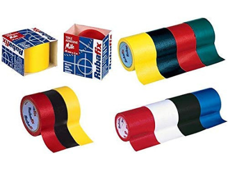 Rubafix Ruban toile, se découpe à la main, plastifié, blanc