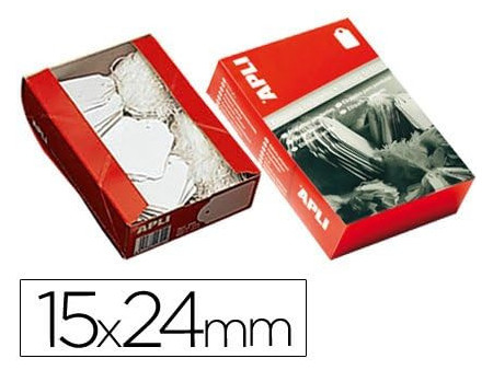 APLI Etiquette à suspendre, dimensions: 15 x 24 mm, blanc