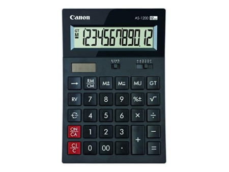Canon Calculatrice de bureau AS-1200, alimentation solaire