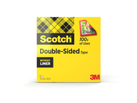 3M Scotch Ruban adhésif double face 665, 12 mm x 32,9 m