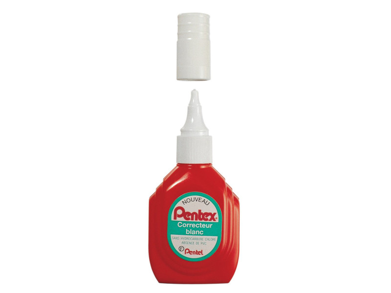 Pentel Flacon correcteur ZLC1W, blanc, contenu: 18 ml