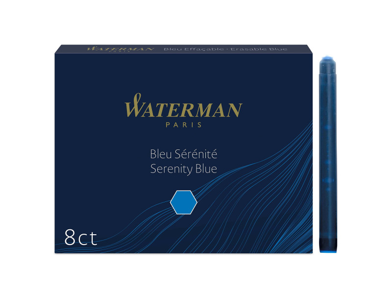 WATERMAN Cartouche d'encre longue, bleu sérénité