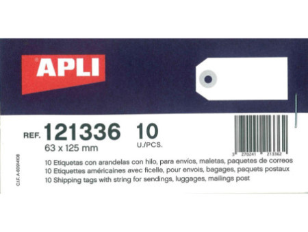 APLI Etiquettes américaines, imprimées, avec ficelle