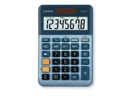 CASIO Calculatrice de bureau MS-80E, 8 chiffres, argent