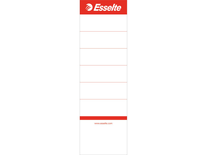 Esselte Etiquette pour dos de classeur, 60 x 190 mm, blanc