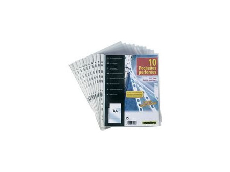 Oxford Pochettes perforées A4, en PP, 0,08 mm, incolore