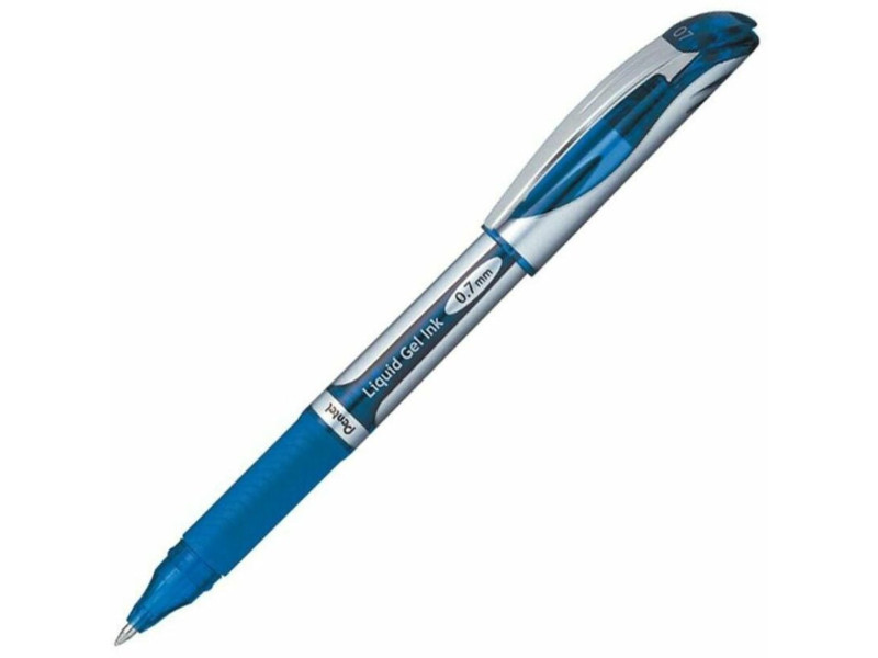 Pentel Stylo roller à encre gel EnerGel BL57, bleu