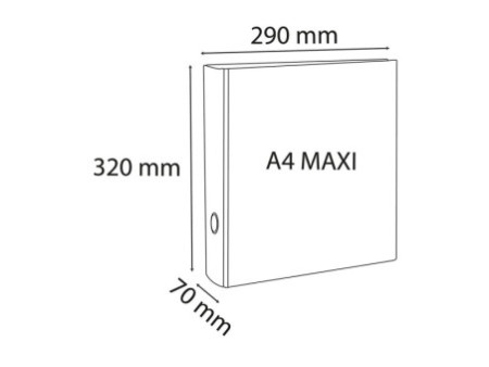 EXACOMPTA Classeur rembordé PVC, 4 anneaux en D, A4, noir