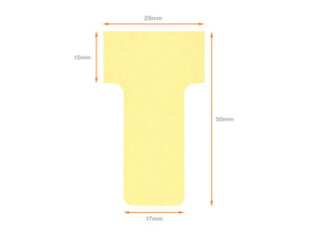 nobo Fiche T, indice 1 / 28 mm, 170 g/m2, jaune