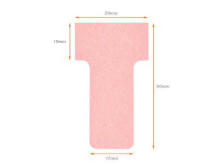 nobo Fiche T, indice 1 / 28 mm, 170 g/m2, rose