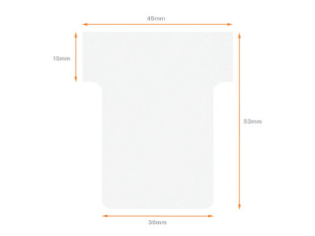 nobo Fiche T, indice 1,5 / 45 mm, 170 g/m2, blanc