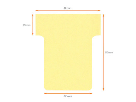 nobo Fiche T, indice 1,5 / 45 mm, 170 g/m2, jaune