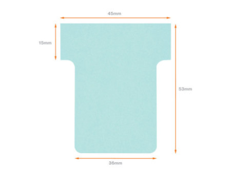 nobo Fiche T, indice 1,5 / 45 mm, 170 g/m2, bleu