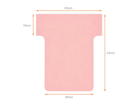 nobo Fiche T, indice 1,5 / 45 mm, 170 g/m2, rose